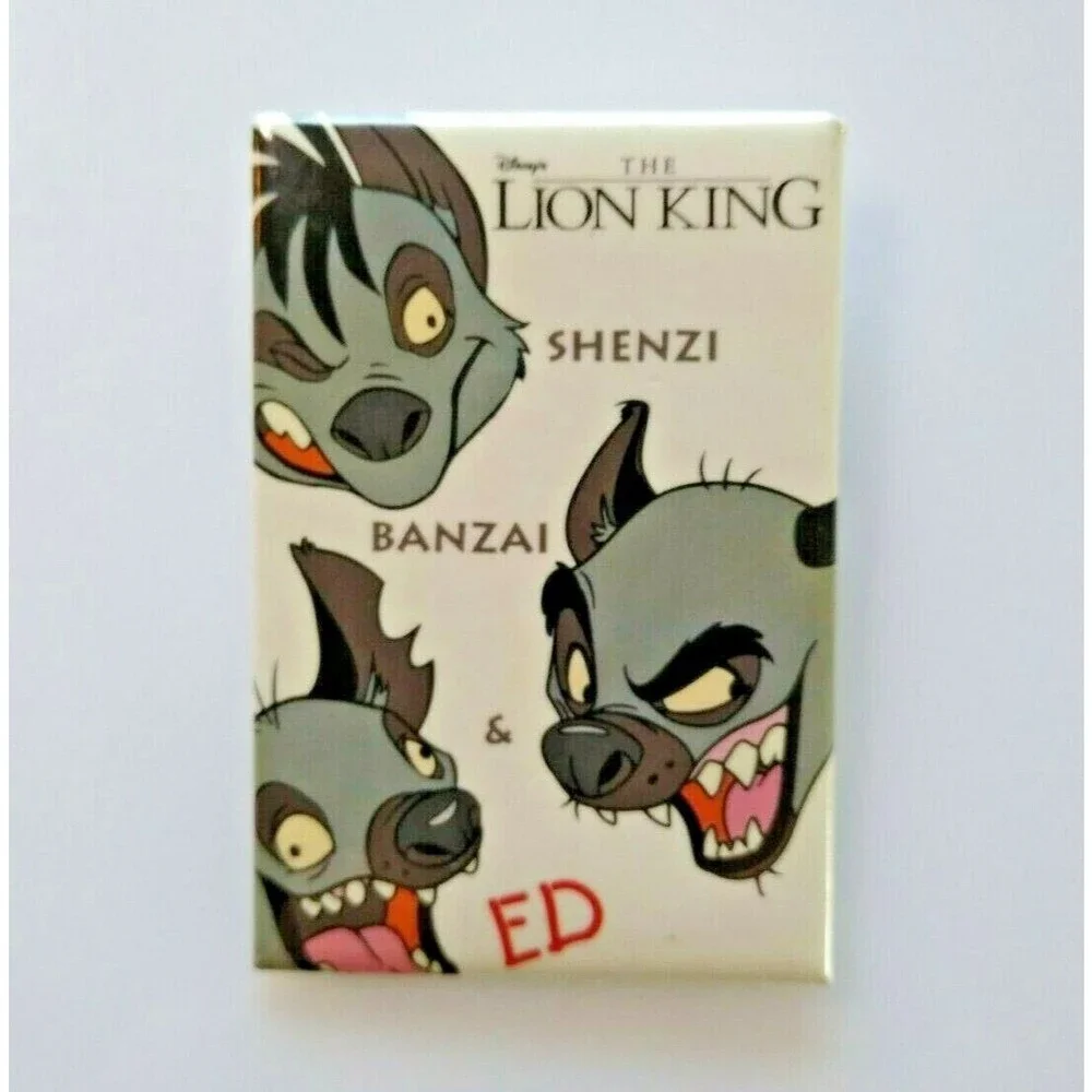 Disney The Lion King Shenzi Banzai Ed 3" x 2" Button Badge 1994 Movie Promotion - Picture 4 of 4